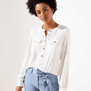 Henley utility blouse